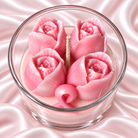Pink Rose Garden candle top view — Soul Seasoned Breast Cancer Awareness Edition