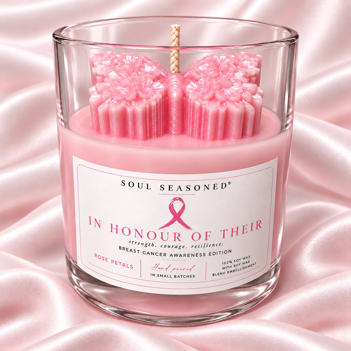 Butterfly Garden candle — Soul Seasoned Breast Cancer Awareness Edition