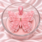Butterfly Garden candle top view — Soul Seasoned Breast Cancer Awareness Edition