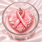 Heart of Courage candle top view - Soul Seasoned Breast Cancer Awareness Edition