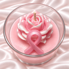 Rose of Strength candle top view - Soul Seasoned Breast Cancer Awareness Edition