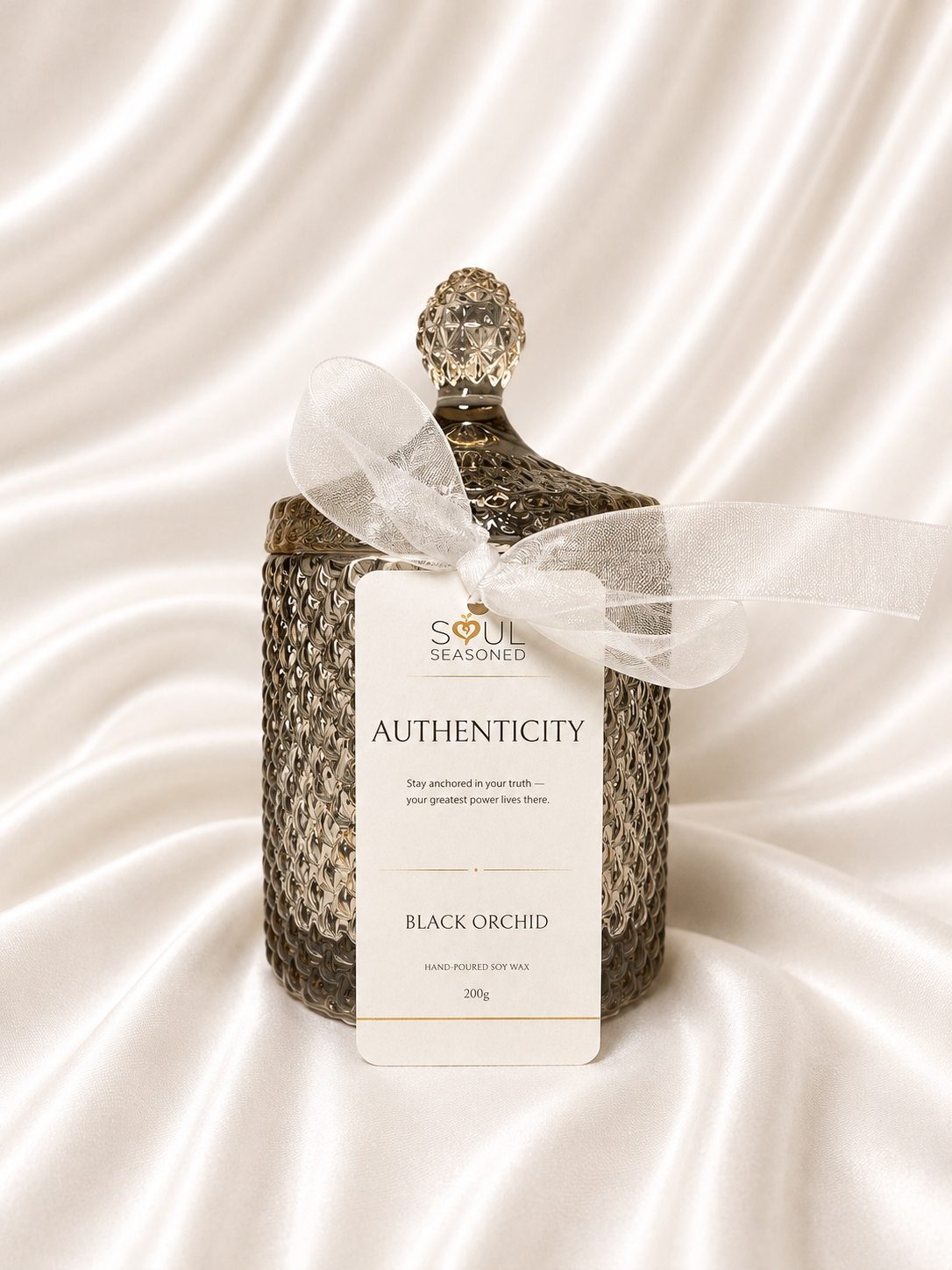 AUTHENTICITY – Black Orchid (Pearl Drop Vessel)