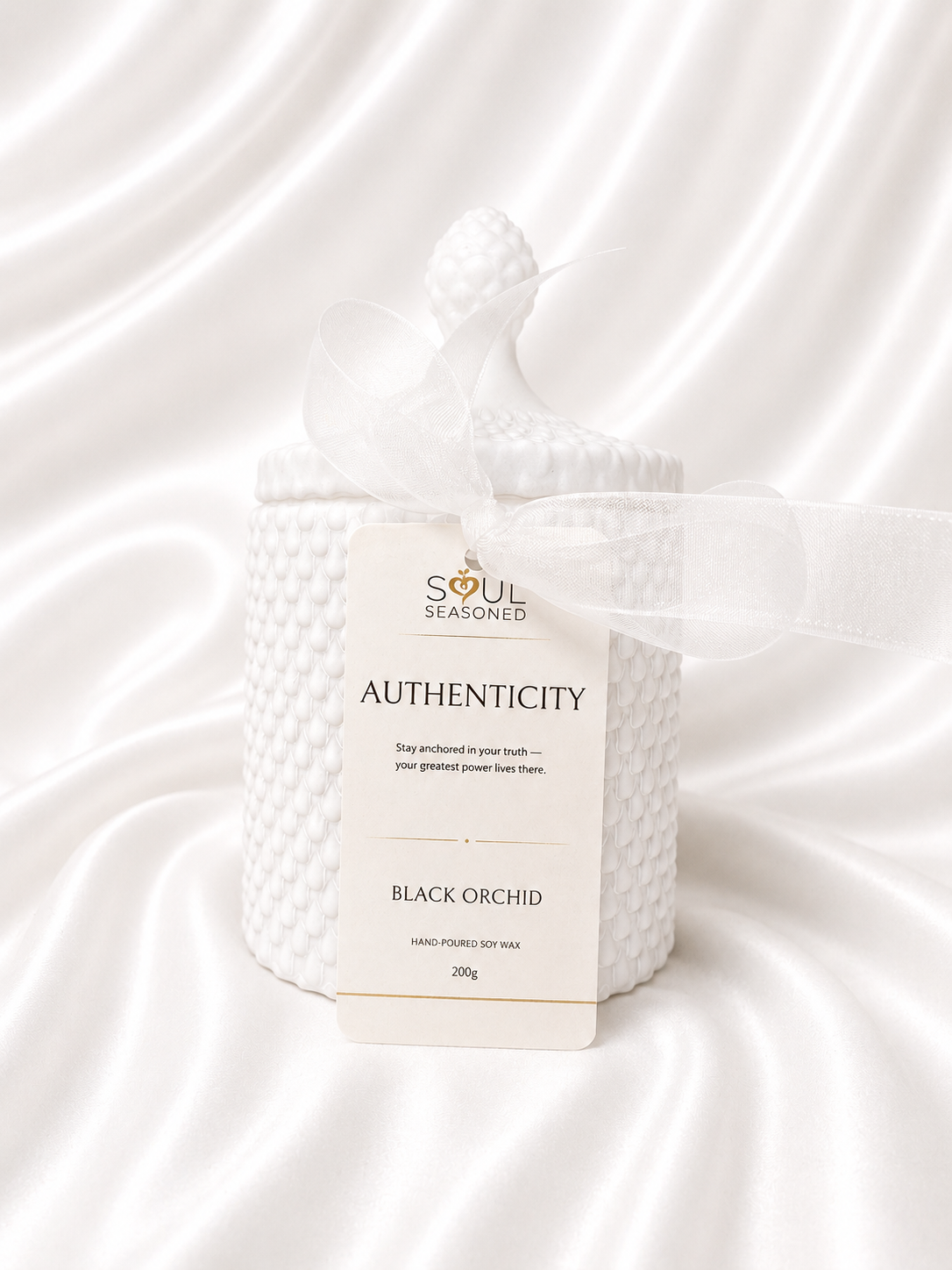 AUTHENTICITY – Black Orchid (Pearl Drop Vessel)