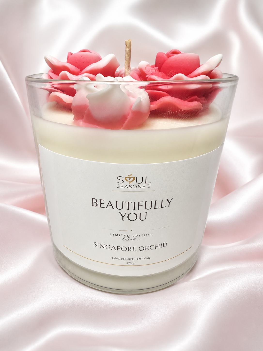 BEAUTIFULLY YOU  - Singapore Orchid (Large Clear Cambridge Vessel)