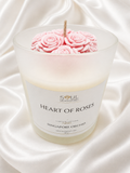 HEART OF ROSES – Singapore Orchid (Frosted Cambridge Medium Vessel)